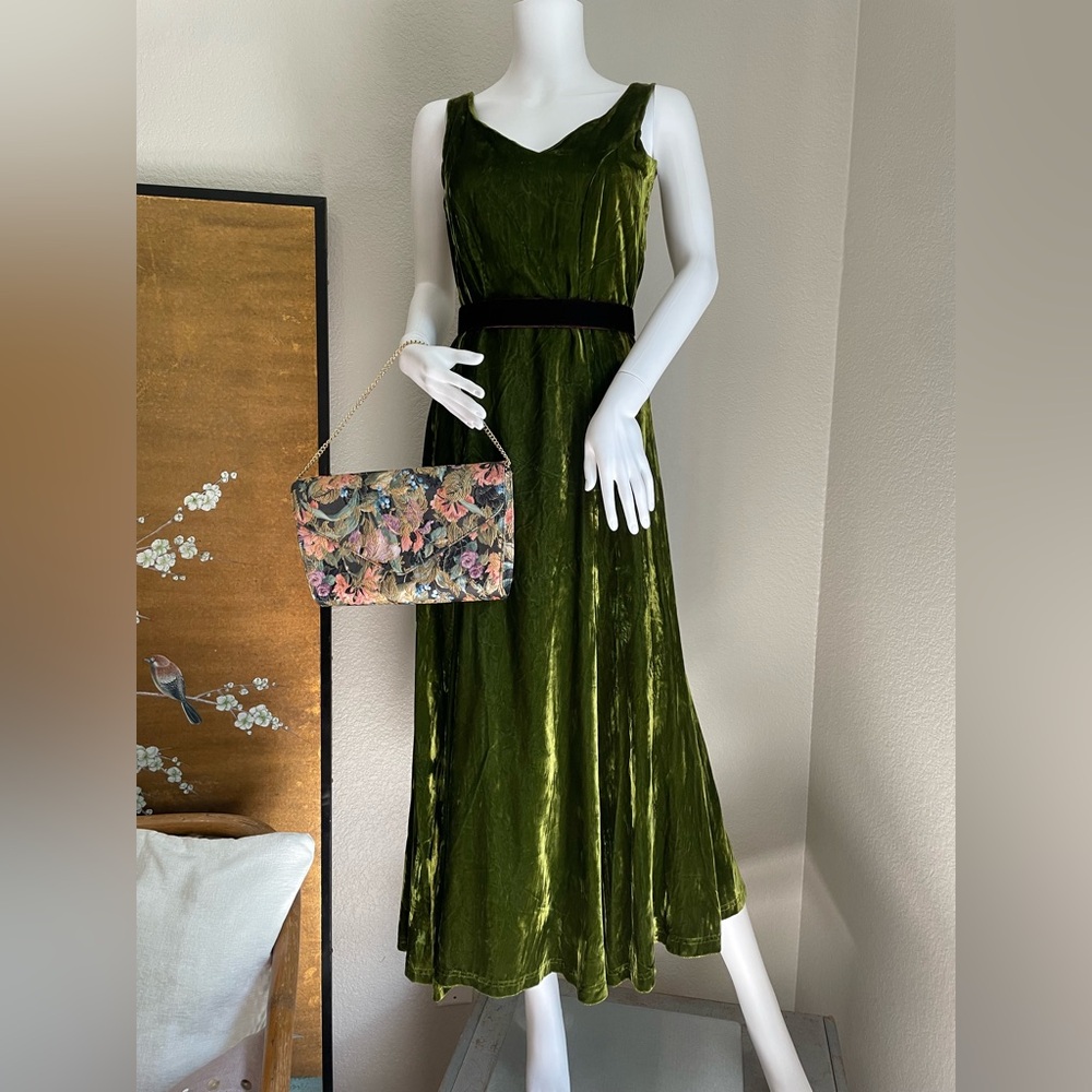 RARE! 80’s Betsey Johnson Punk label,crushed velvet dress - Picture 6 of 15